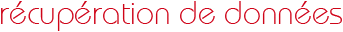 récupération de données